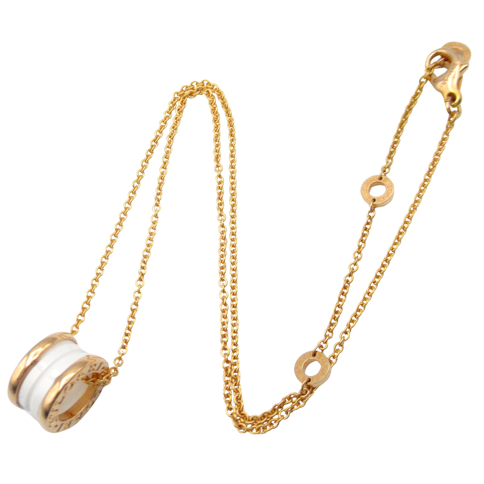 B-zero1 ネックレス セラミック ネックレス K18PG（ピンクゴールド） セラミック ホワイト ブルガリ アクセサリー BVLGARI