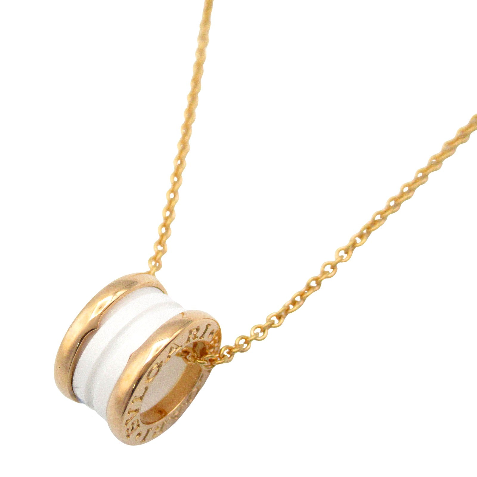 B-zero1 ネックレス セラミック ネックレス K18PG（ピンクゴールド） セラミック ホワイト ブルガリ アクセサリー BVLGARI