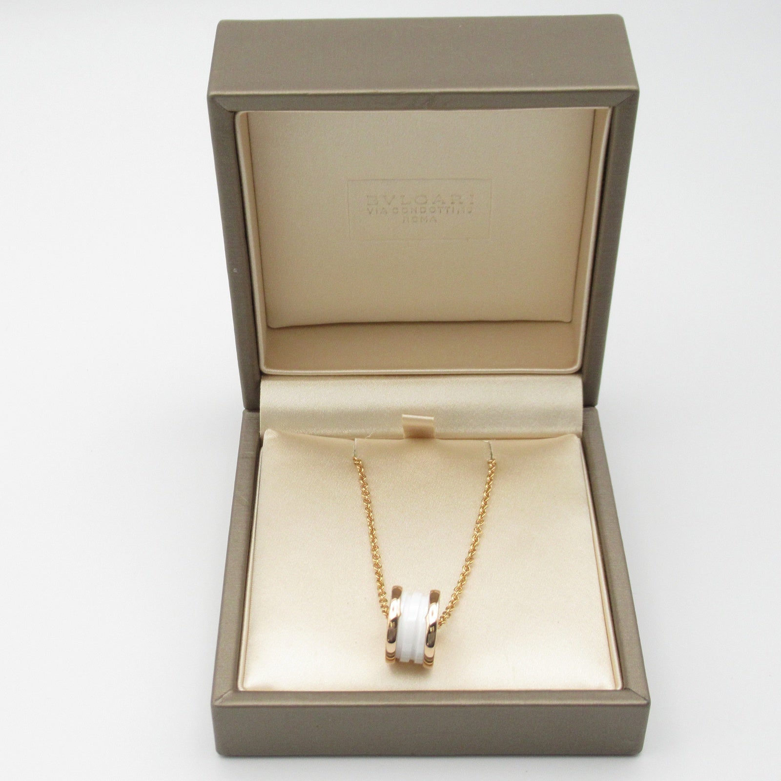 B-zero1 ネックレス セラミック ネックレス K18PG（ピンクゴールド） セラミック ホワイト ブルガリ アクセサリー BVLGARI