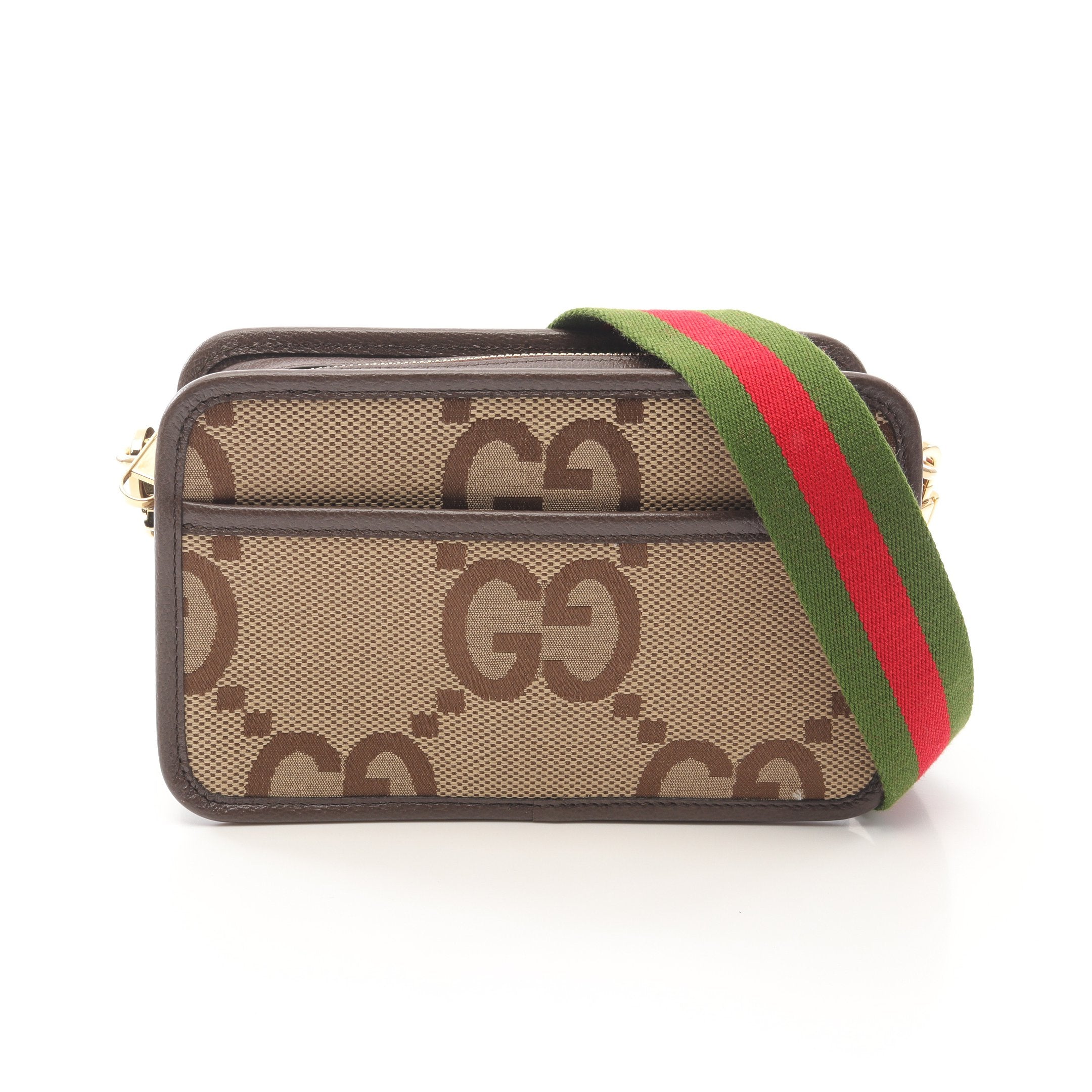 GUCCI レザーショルダーバッグ ベージュ/ブラウン