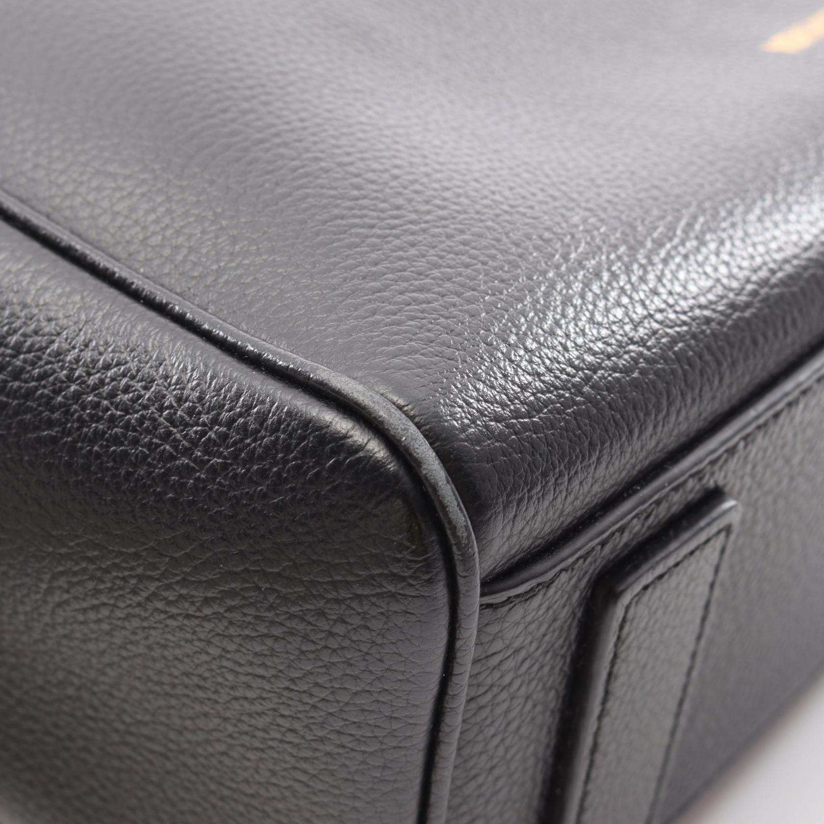 Vロゴ ハンドバッグ レザー ブラック 2WAY ヴェルサーチ バッグ Versace