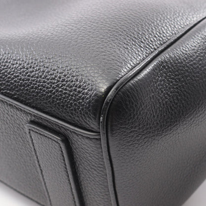Vロゴ ハンドバッグ レザー ブラック 2WAY ヴェルサーチ バッグ Versace