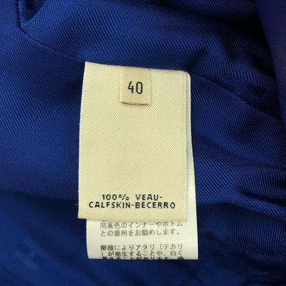 コート コート カーフ（牛革） ブルー エルメス アウター HERMES