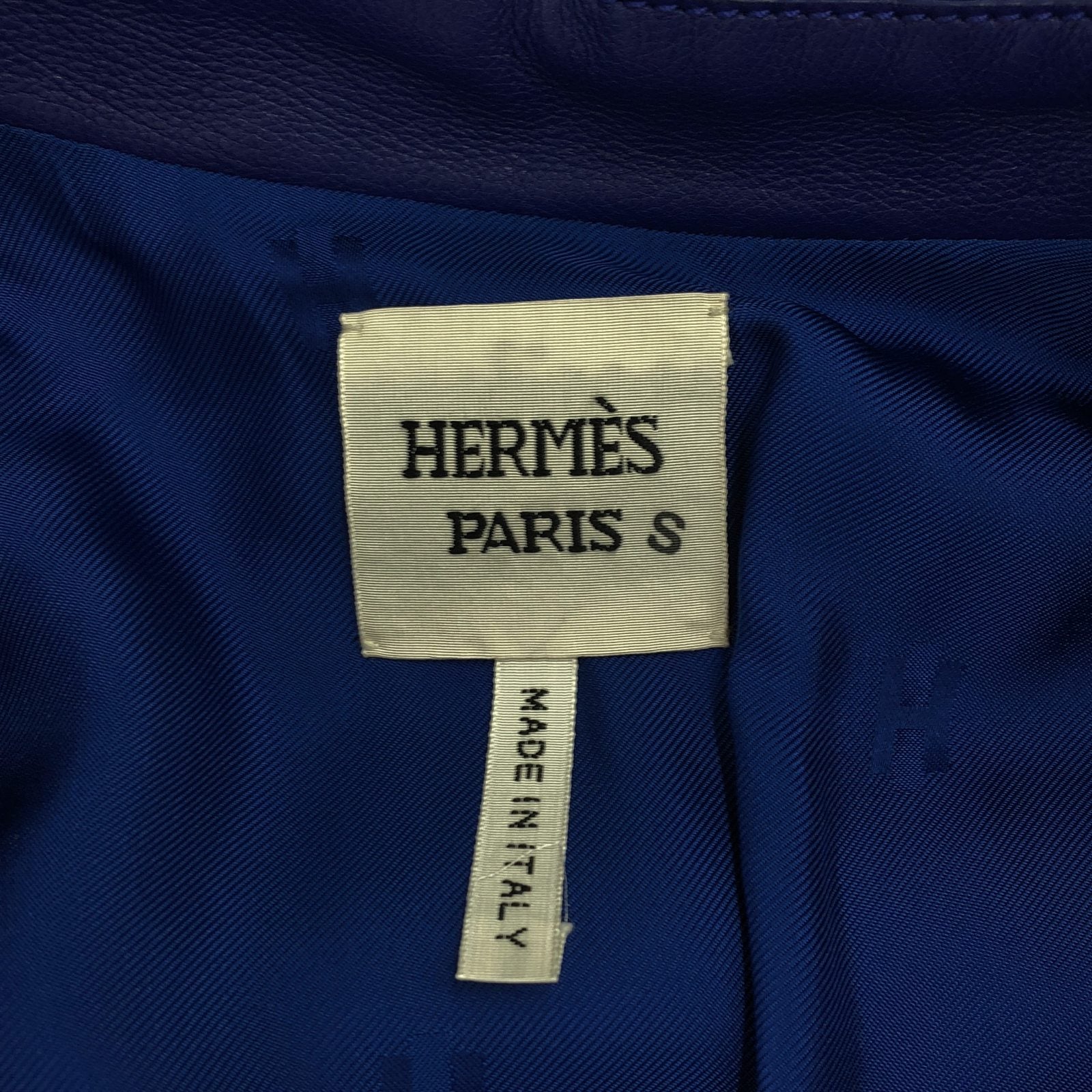 コート コート カーフ（牛革） ブルー エルメス アウター HERMES