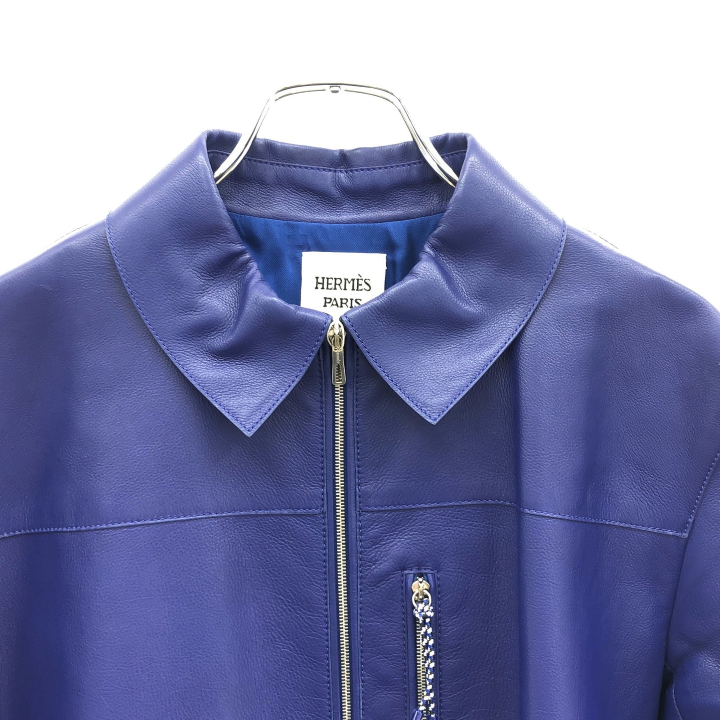 コート コート カーフ（牛革） ブルー エルメス アウター HERMES