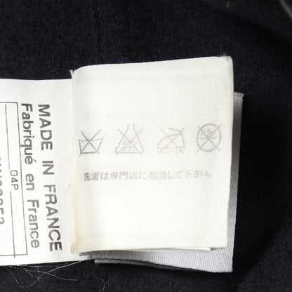 スポーツライン ココマーク スタジャン ウール ラムレザー ブラック ダークネイビー レッド 04P シャネル アウター CHANEL