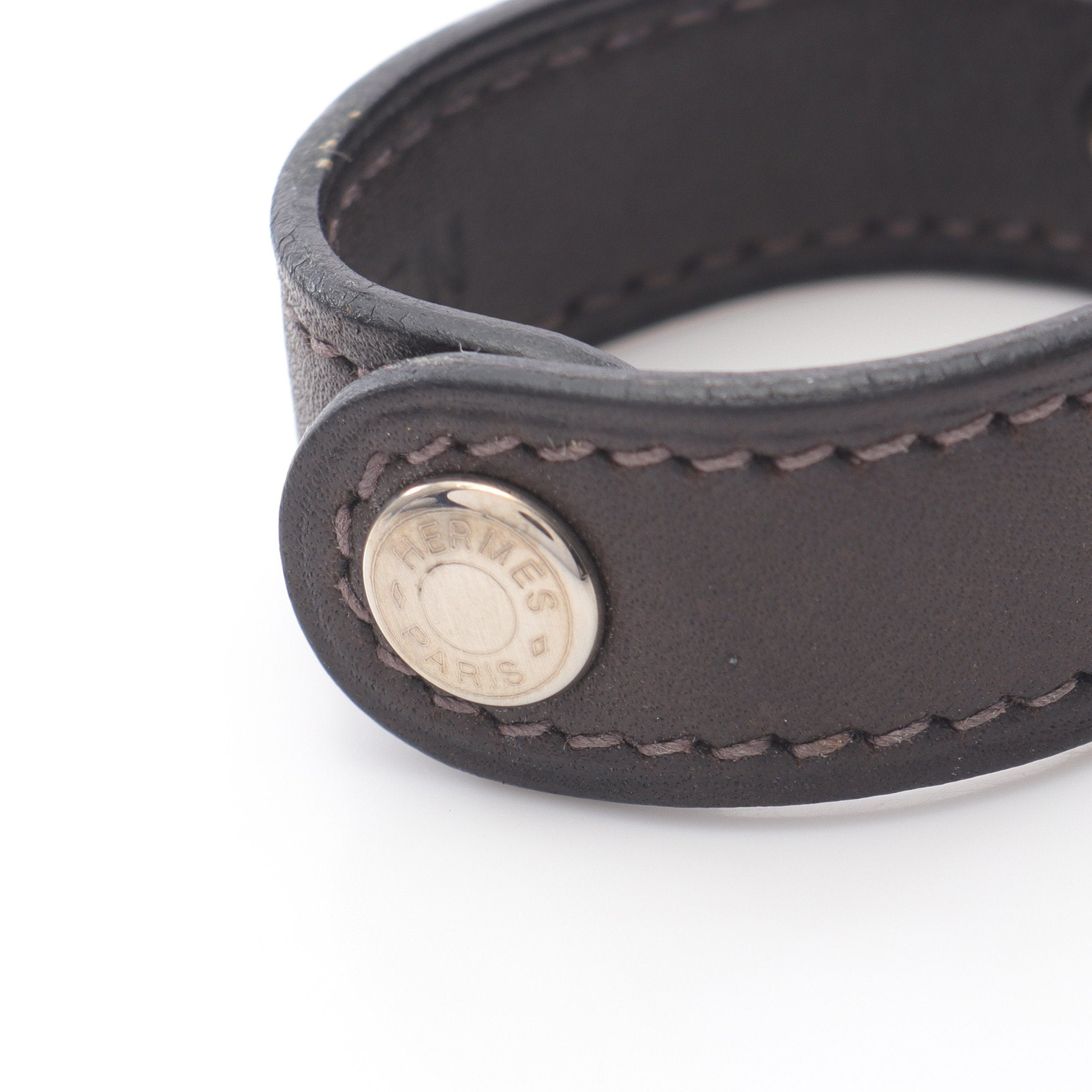 ノマド グローブホルダー レザー ダークブラウン シルバー金具 □H刻印