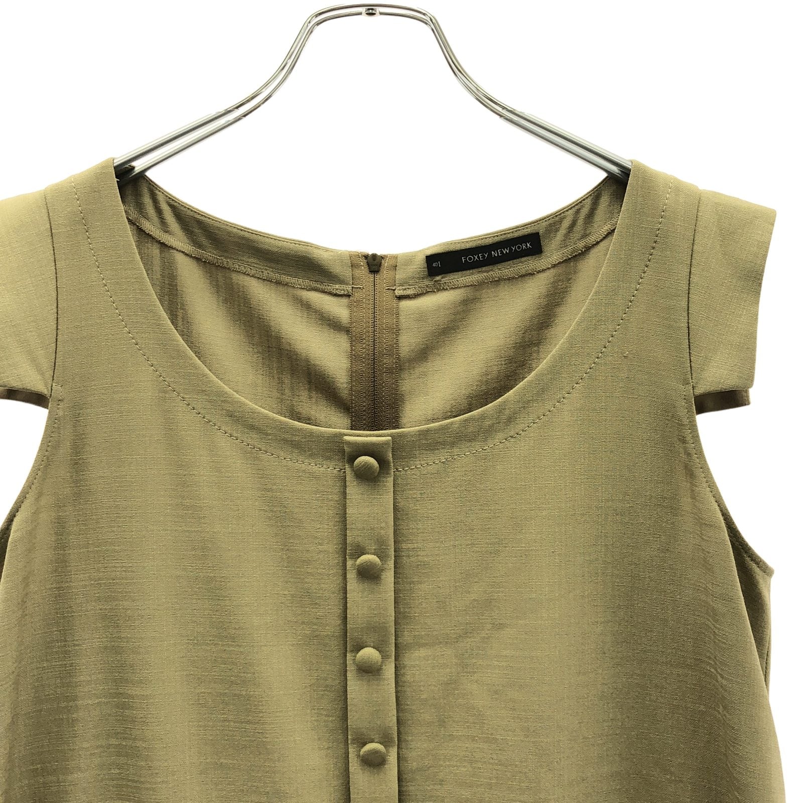 hana様☆おまとめ✨フォクシーニューヨーク ワンピース プリーツ ベージュ半袖 フォクシーニューヨーク Dress Blair 43296 ワンピース ドレス