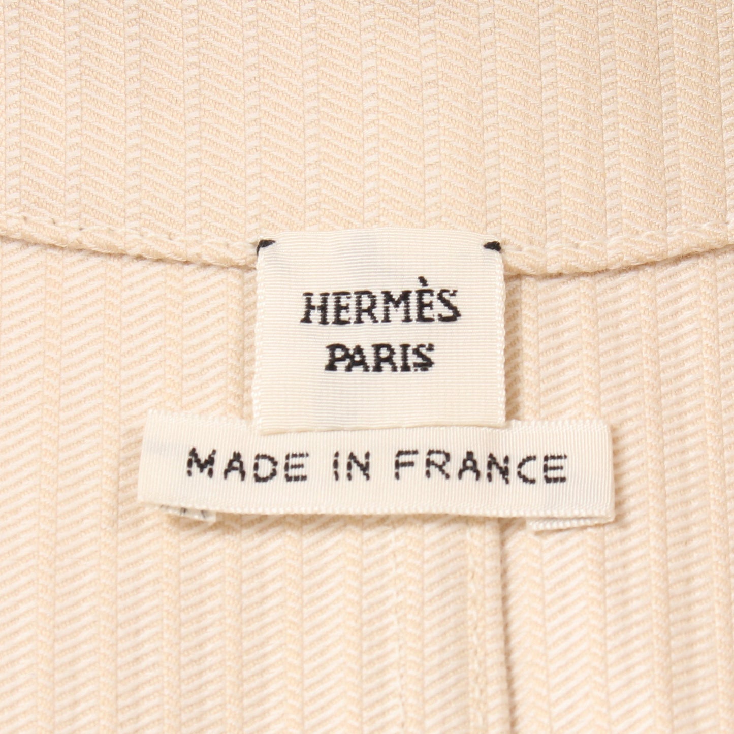 セリエボタン コート コットン アイボリー フード付き エルメス アウター HERMES