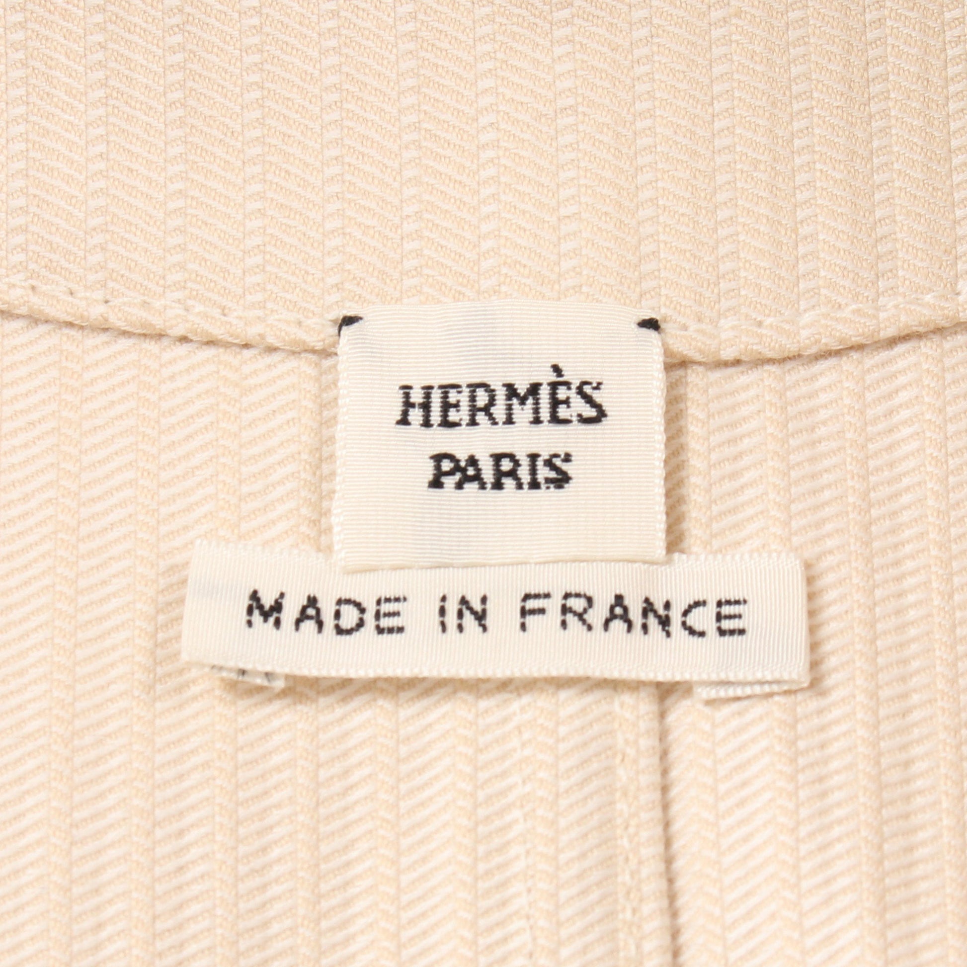 セリエボタン コート コットン アイボリー フード付き エルメス アウター HERMES
