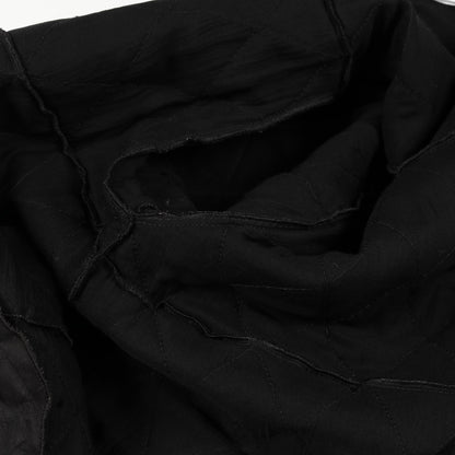 キルティング ジップアップ ジャケット シルク ブラック 切替 シャネル アウター CHANEL