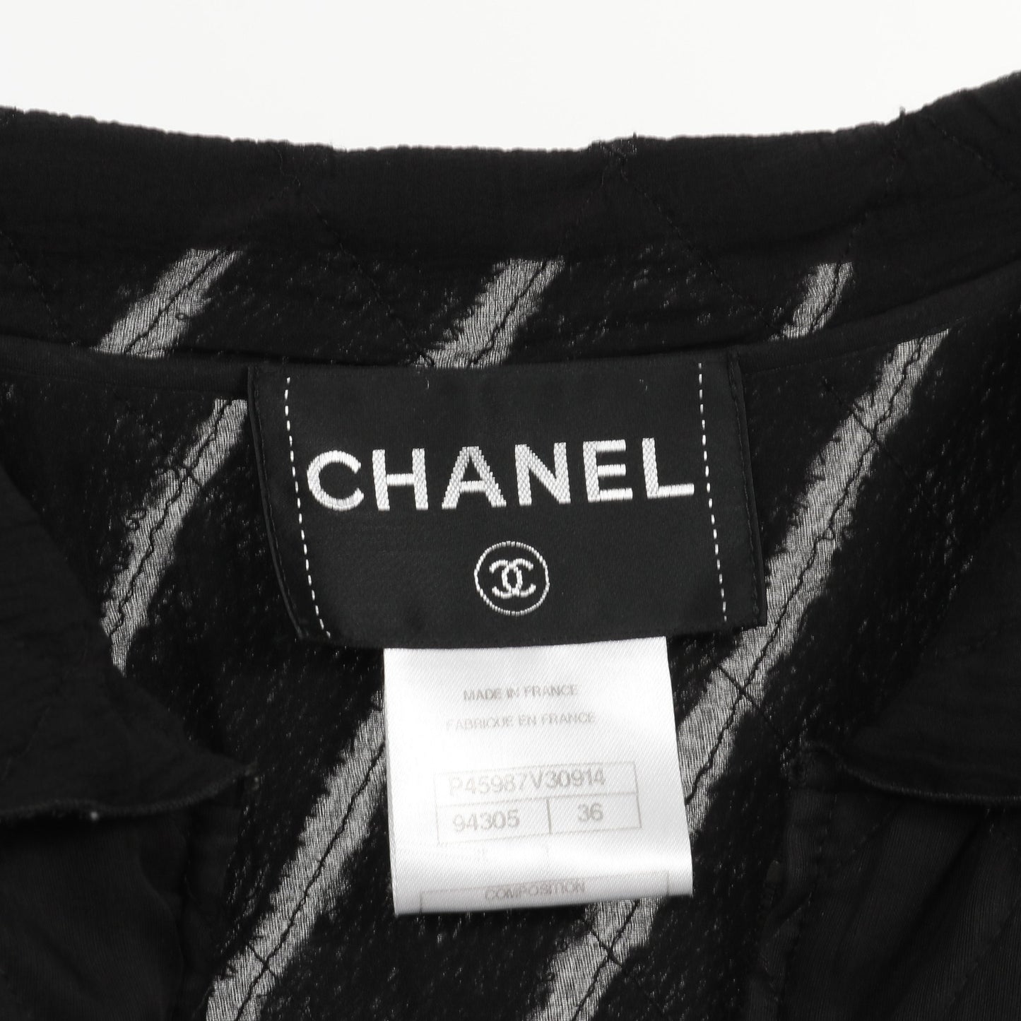 キルティング ジップアップ ジャケット シルク ブラック 切替 シャネル アウター CHANEL