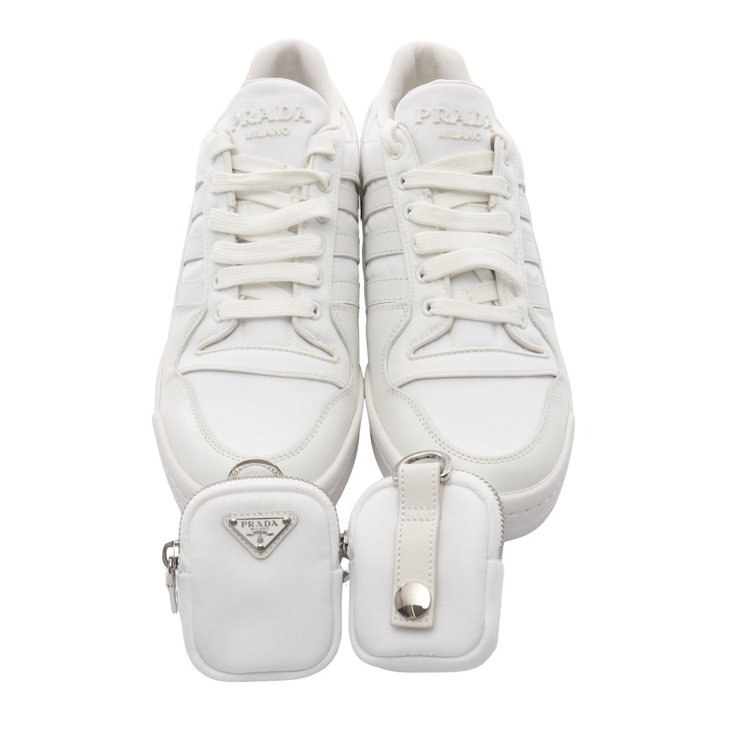 PRADA × adidas Re-Nylon FORUM LOW フォーラム ローカットスニーカー スニーカー ファブリック レザー ホワイト プラダ シューズ PRADA