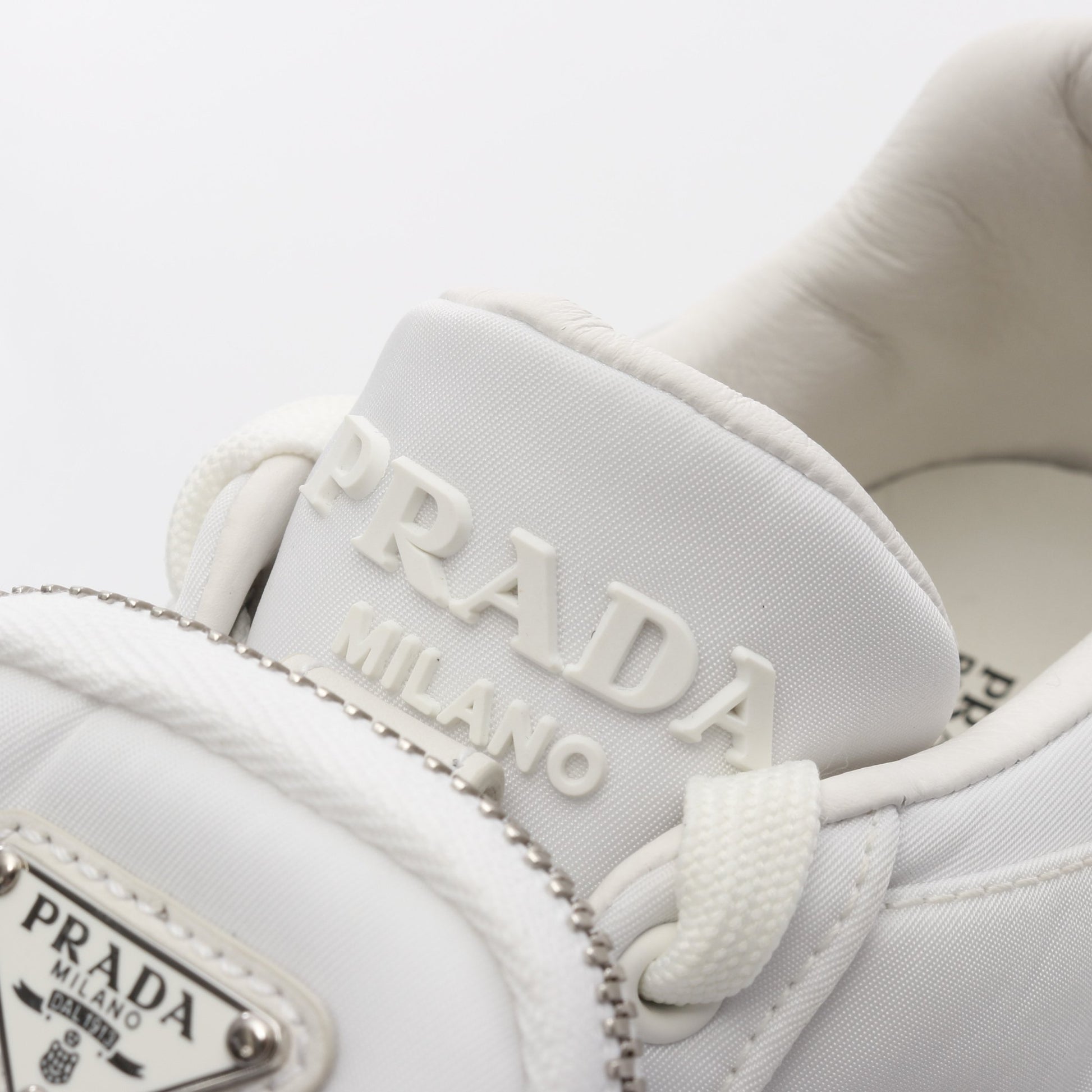 PRADA × adidas Re-Nylon FORUM LOW フォーラム ローカットスニーカー スニーカー ファブリック レザー ホワイト プラダ シューズ PRADA