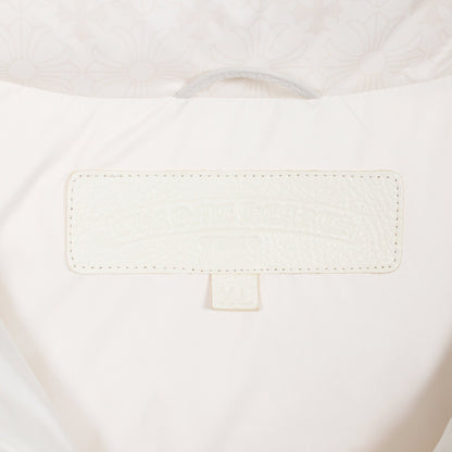 STIFF VEST スティッフ CHプラス クロスボールボタン ダガージップ ダウンベスト 総柄 ホワイト アイボリー クロムハーツ アウター Chrome Hearts