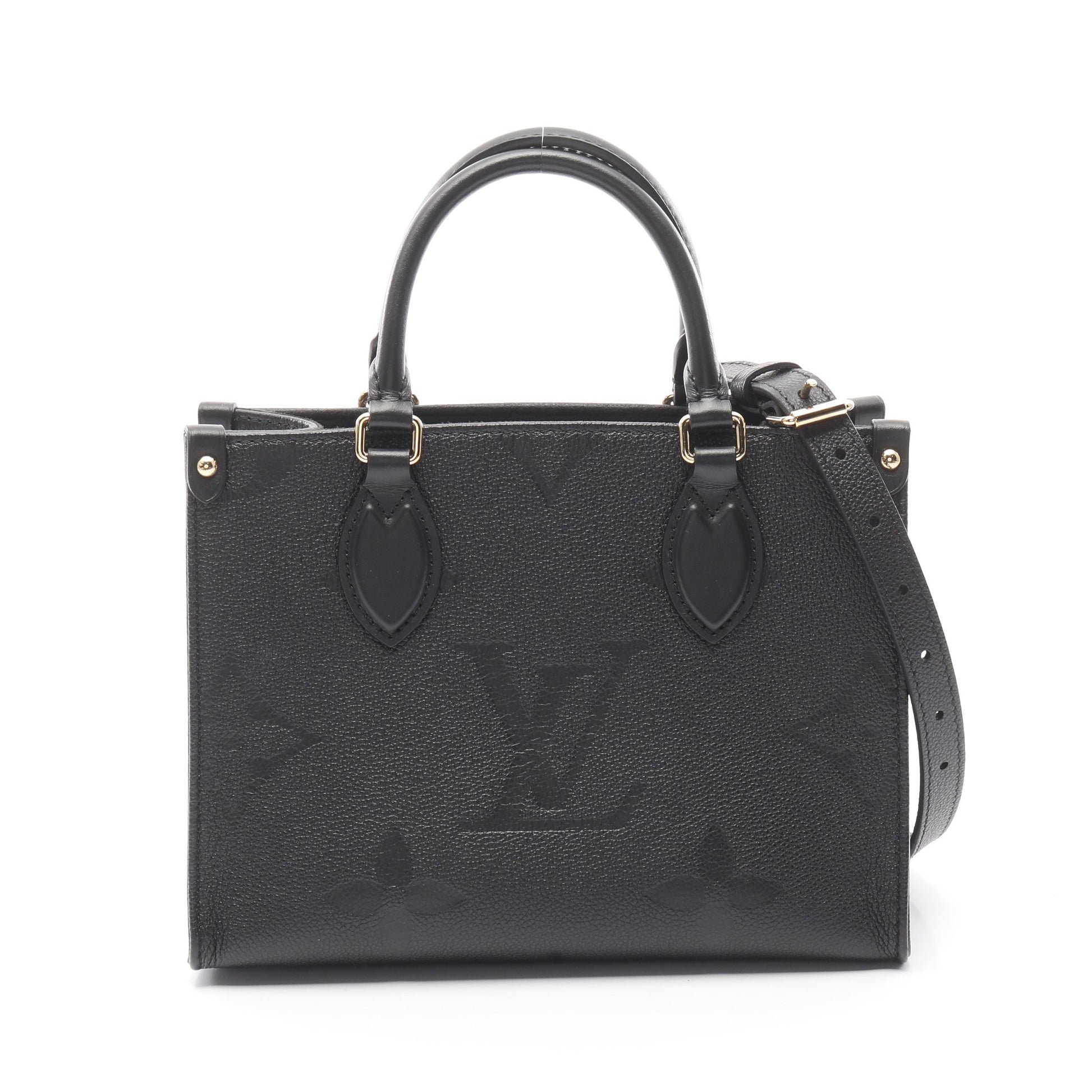 オンザゴーPM モノグラムアンプラント ノワール ハンドバッグ レザー ブラック 2WAY ルイヴィトン バッグ LOUIS VUITTON
