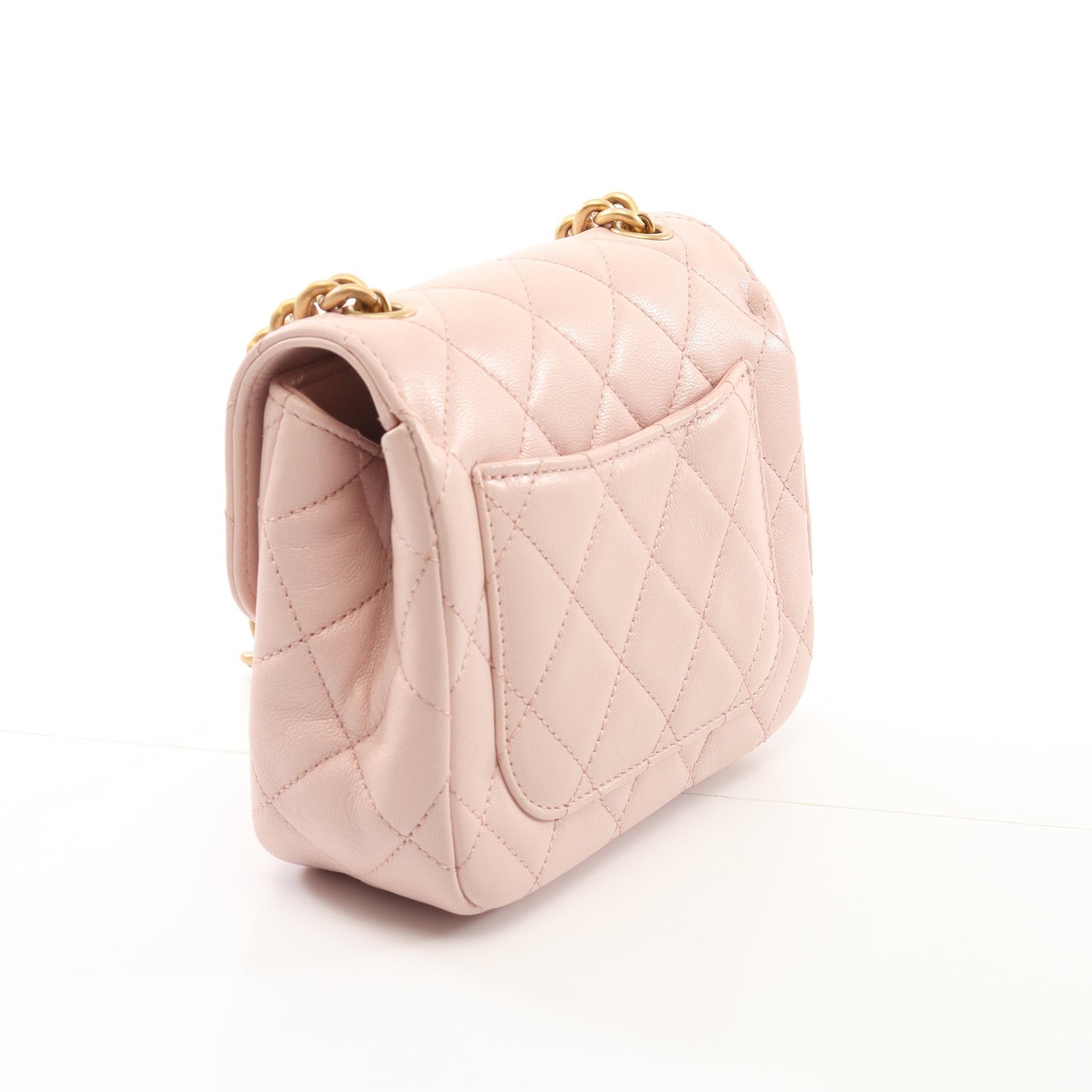 マトラッセ チェーンショルダーバッグ ラムスキン ピンク ゴールド金具 2WAY シャネル バッグ CHANEL