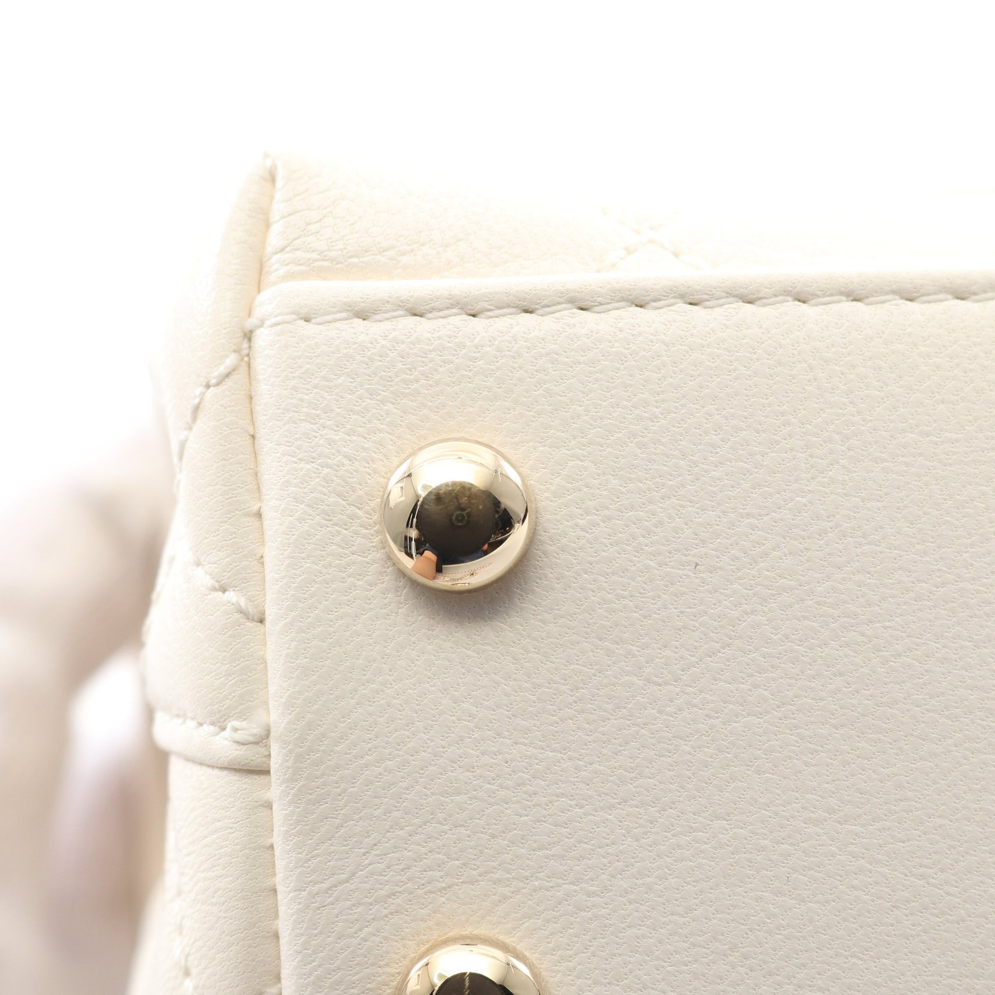 ココハンドルXXS トップハンドル ハンドバッグ レザー ホワイト マルチカラー ゴールド金具 2WAY シャネル バッグ CHANEL