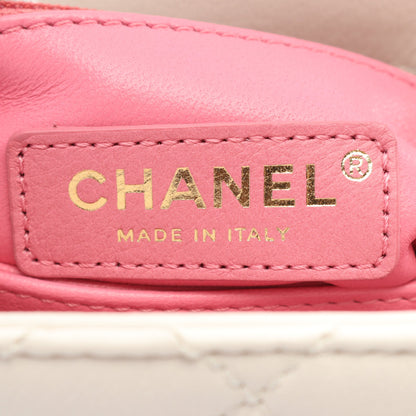 ココハンドルXXS トップハンドル ハンドバッグ レザー ホワイト マルチカラー ゴールド金具 2WAY シャネル バッグ CHANEL