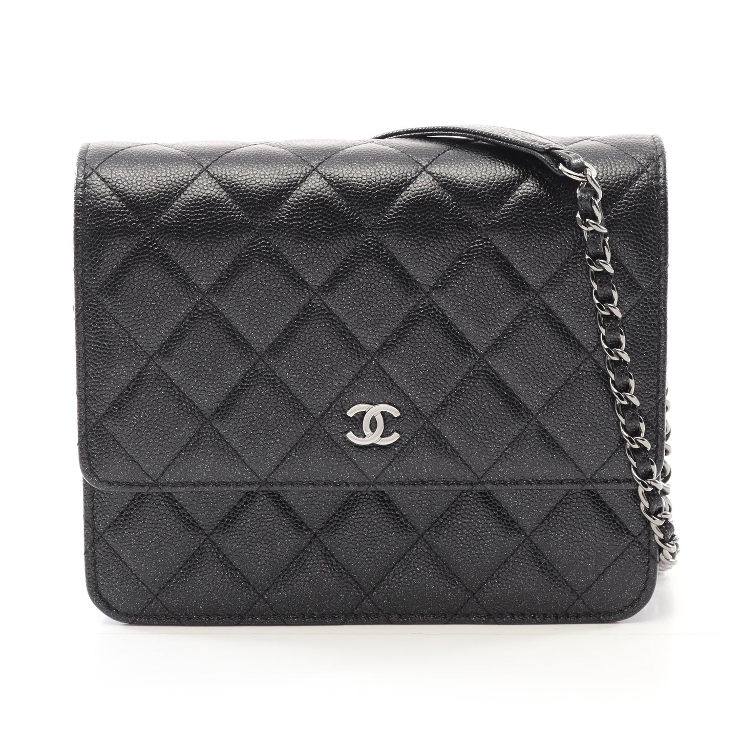 マトラッセ チェーンウォレット キャビアスキン ブラック シルバー金具 シャネル バッグ CHANEL