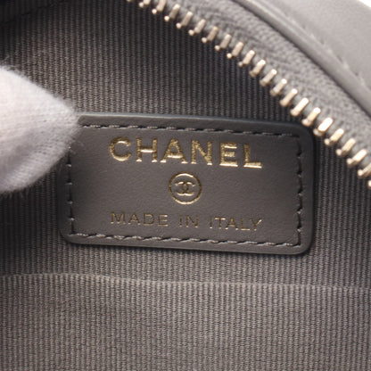 シャネル19 マトラッセ チェーンショルダーバッグ レザー グレー コンビ金具 シャネル バッグ CHANEL