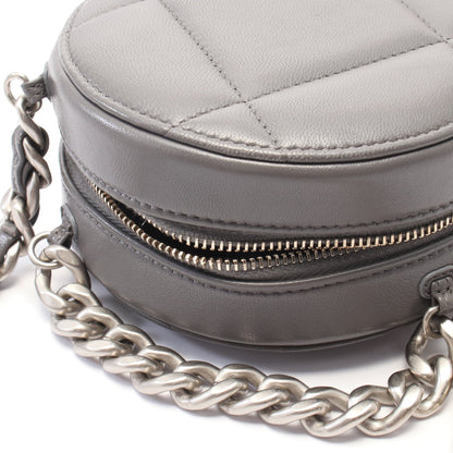 シャネル19 マトラッセ チェーンショルダーバッグ レザー グレー コンビ金具 シャネル バッグ CHANEL