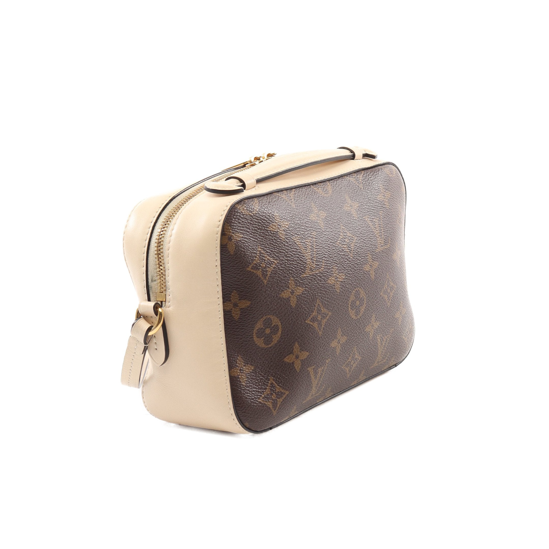 サントンジュ モノグラム クレーム ショルダーバッグ PVC レザー