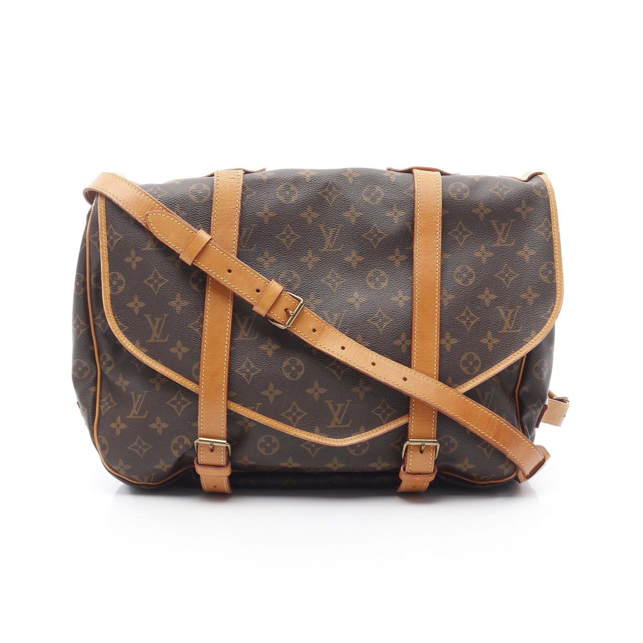 LOUIS VUITTON ソミュール43 モノグラム ショルダーバッグ