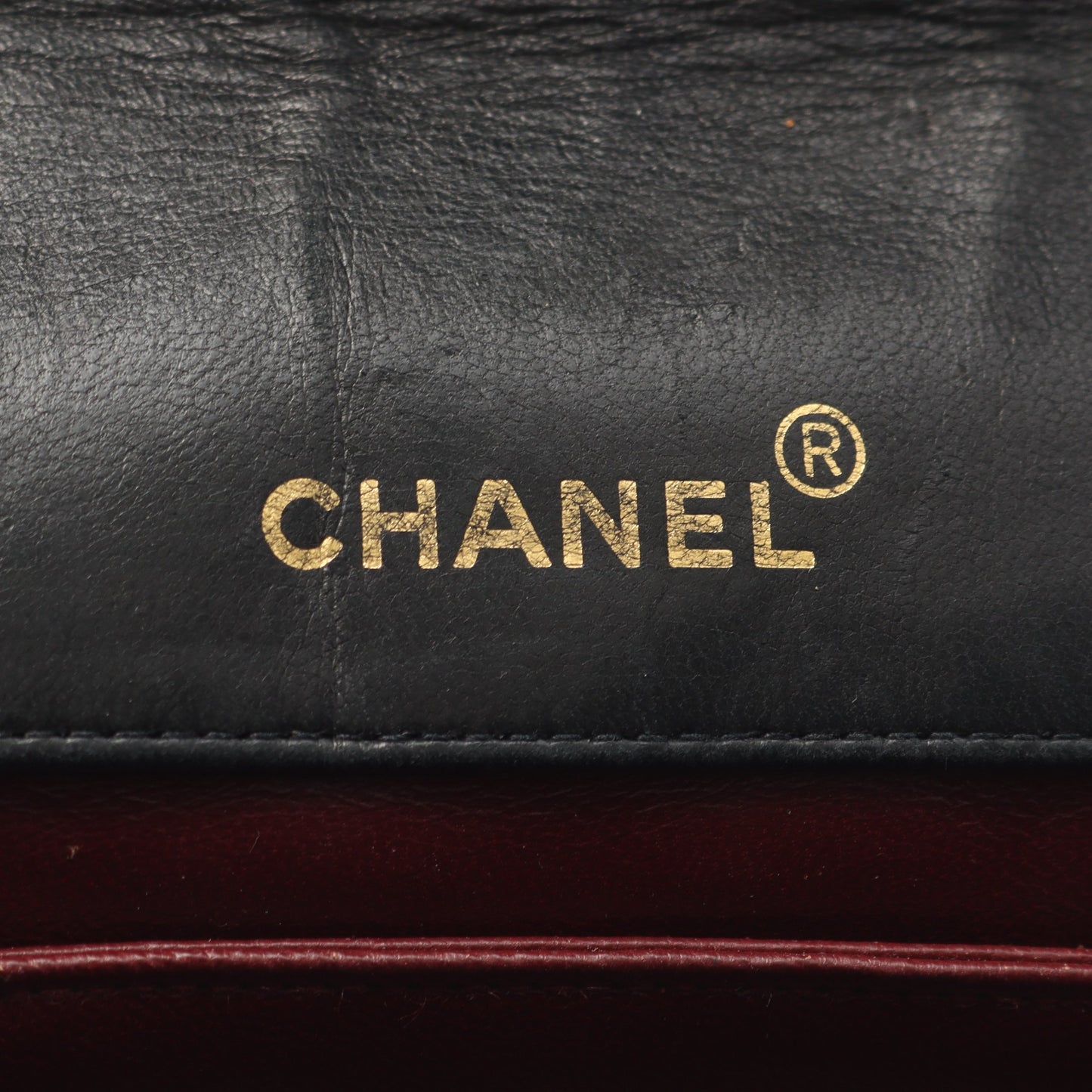 マトラッセ チェーンショルダーバッグ ラムスキン ブラック ゴールド金具 ヴィンテージ シャネル バッグ CHANEL