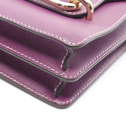 サックロウリス23 アネモネ ショルダーバッグ エバーカラー パープル ゴールド金具 D刻印 エルメス バッグ HERMES