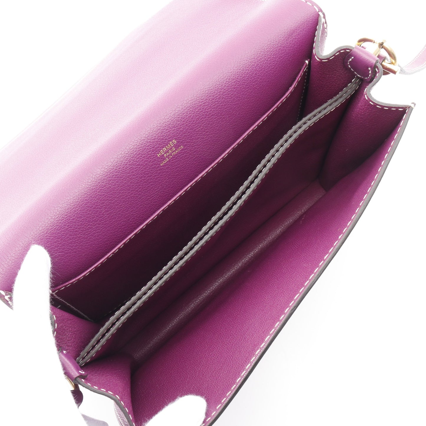 サックロウリス23 アネモネ ショルダーバッグ エバーカラー パープル ゴールド金具 D刻印 エルメス バッグ HERMES
