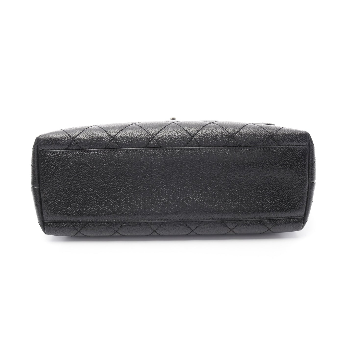 マトラッセ トップハンドルバッグ ハンドバッグ キャビアスキン ブラック シルバー金具 シャネル バッグ CHANEL