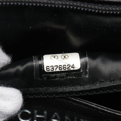 マトラッセ トップハンドルバッグ ハンドバッグ キャビアスキン ブラック シルバー金具 シャネル バッグ CHANEL