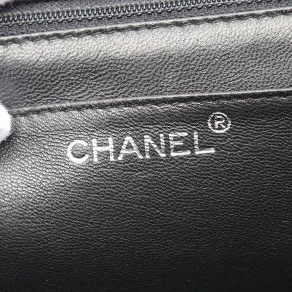 マトラッセ トップハンドルバッグ ハンドバッグ キャビアスキン ブラック シルバー金具 シャネル バッグ CHANEL