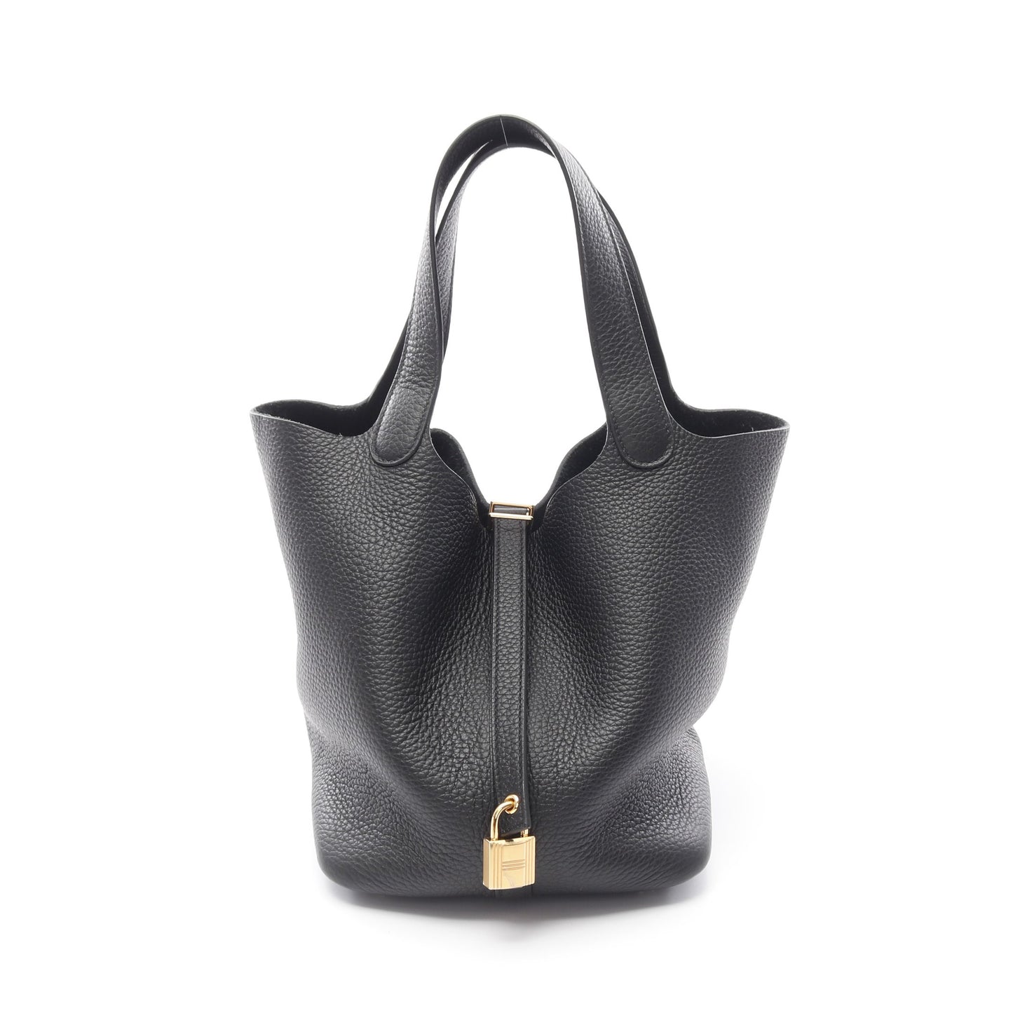 ピコタンロックMM ハンドバッグ トリヨンクレマンス ブラック ゴールド金具 B刻印 エルメス バッグ HERMES