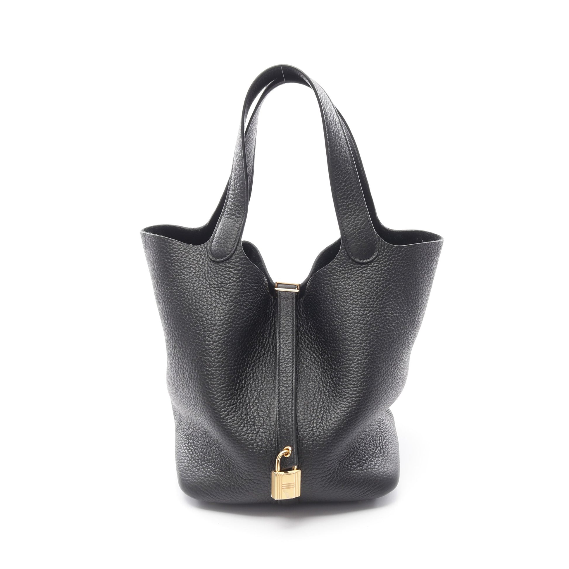 ピコタンロックMM ハンドバッグ トリヨンクレマンス ブラック ゴールド金具 B刻印 エルメス バッグ HERMES