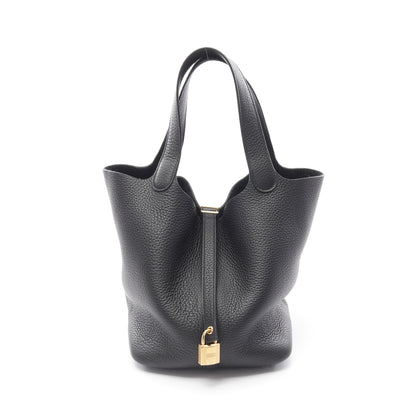 ピコタンロックMM ハンドバッグ トリヨンクレマンス ブラック ゴールド金具 B刻印 エルメス バッグ HERMES