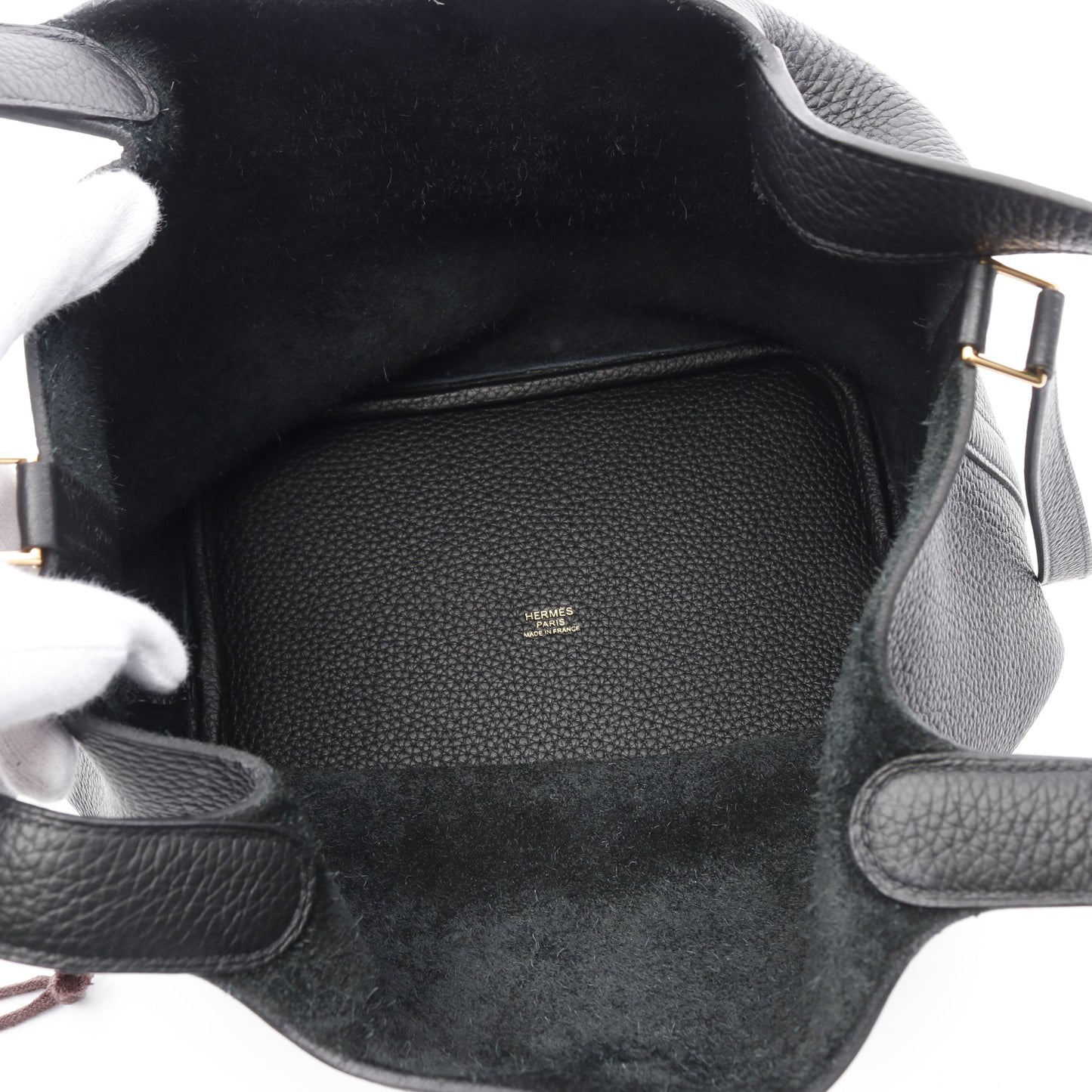 ピコタンロックMM ハンドバッグ トリヨンクレマンス ブラック ゴールド金具 B刻印 エルメス バッグ HERMES