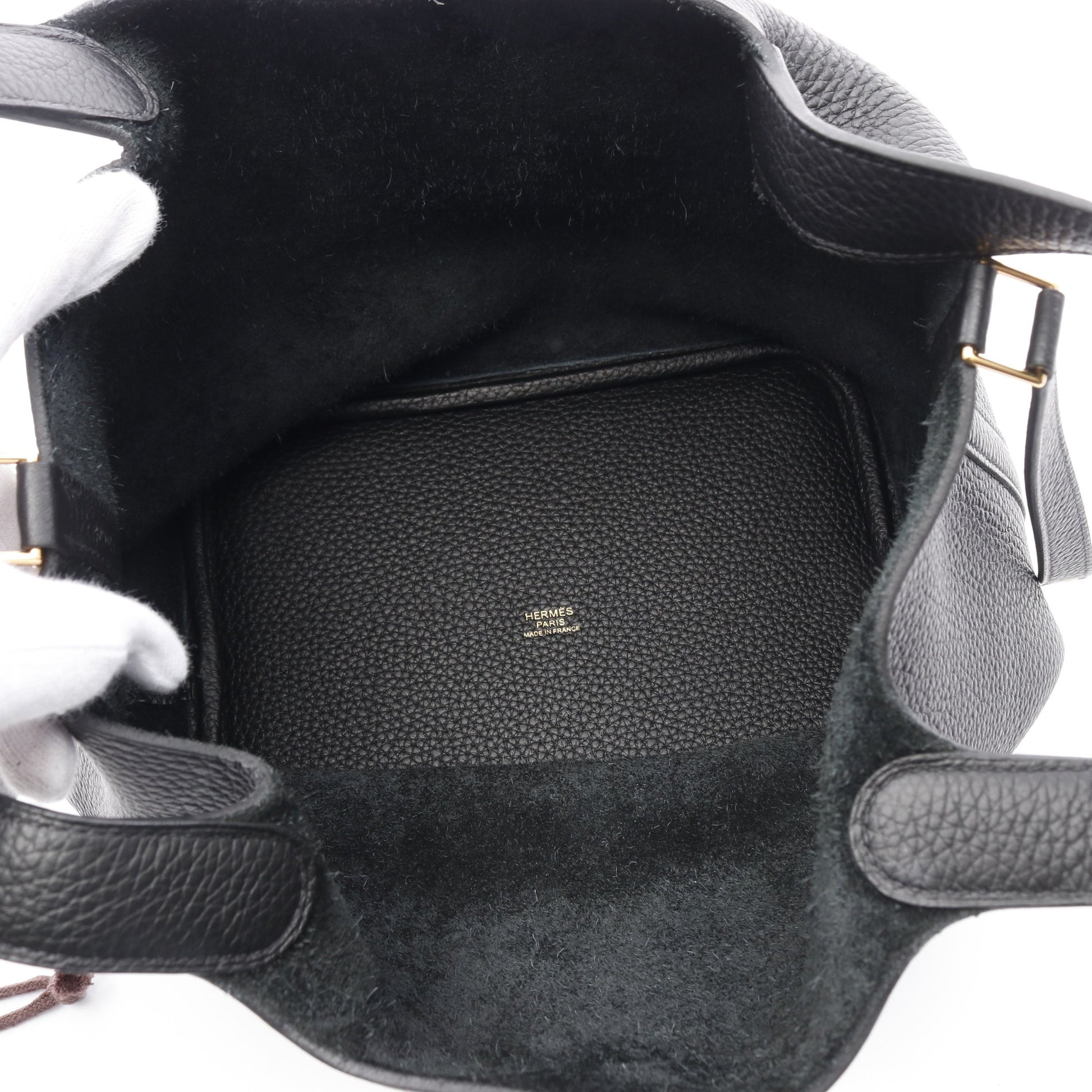 ピコタンロックMM ハンドバッグ トリヨンクレマンス ブラック ゴールド金具 B刻印 エルメス バッグ HERMES