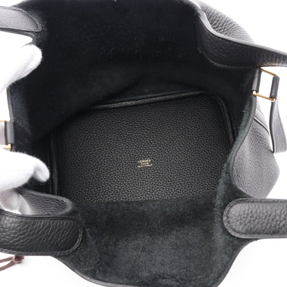 ピコタンロックMM ハンドバッグ トリヨンクレマンス ブラック ゴールド金具 B刻印 エルメス バッグ HERMES