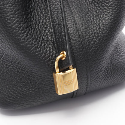 ピコタンロックMM ハンドバッグ トリヨンクレマンス ブラック ゴールド金具 B刻印 エルメス バッグ HERMES