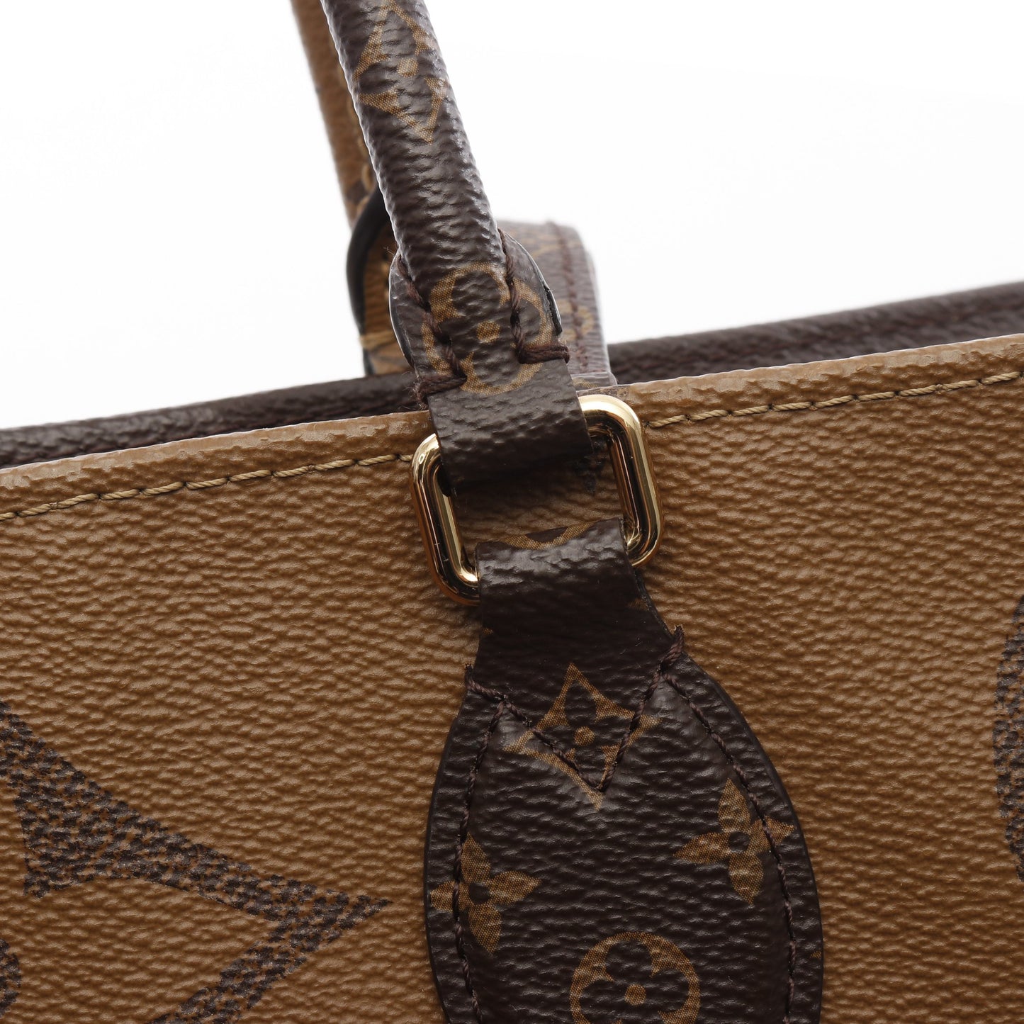 オンザゴーGM モノグラムジャイアント リバース ショルダーバッグ トートバッグ PVC ブラウン ベージュ 2WAY ルイヴィトン バッグ LOUIS VUITTON