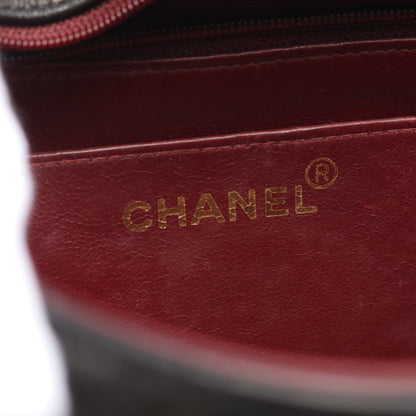 マトラッセ ダイアナフラップ チェーンショルダーバッグ ラムスキン ブラック ゴールド金具 シャネル バッグ CHANEL