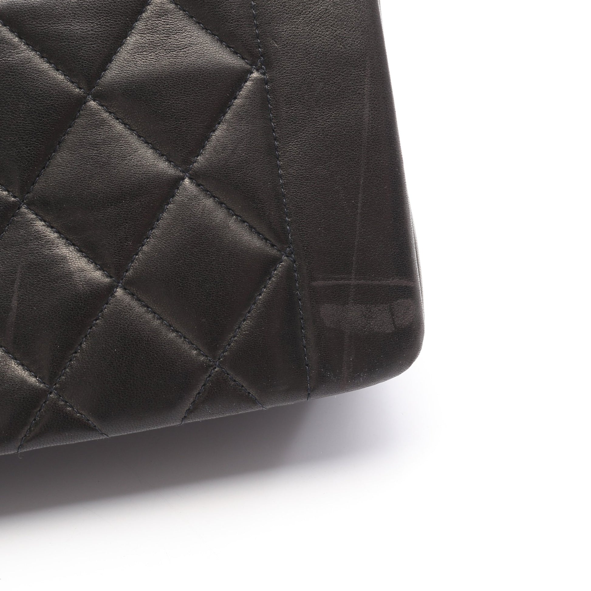 マトラッセ ダイアナフラップ チェーンショルダーバッグ ラムスキン ブラック ゴールド金具 シャネル バッグ CHANEL