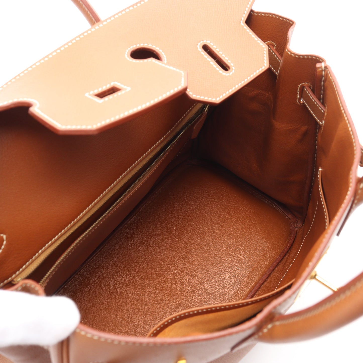オータクロア32 ゴールド ハンドバッグ クシュベル ライトブラウン ゴールド金具 ○Z刻印 エルメス バッグ HERMES