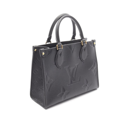オンザゴーPM モノグラムアンプラント ノワール ハンドバッグ レザー ブラック 2WAY ルイヴィトン バッグ LOUIS VUITTON