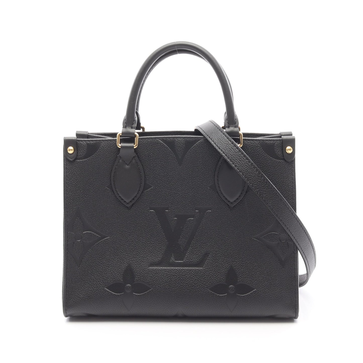 オンザゴーPM モノグラムアンプラント ノワール ハンドバッグ レザー ブラック 2WAY ルイヴィトン バッグ LOUIS VUITTON