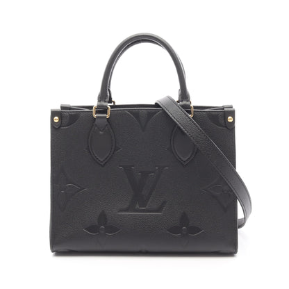 オンザゴーPM モノグラムアンプラント ノワール ハンドバッグ レザー ブラック 2WAY ルイヴィトン バッグ LOUIS VUITTON