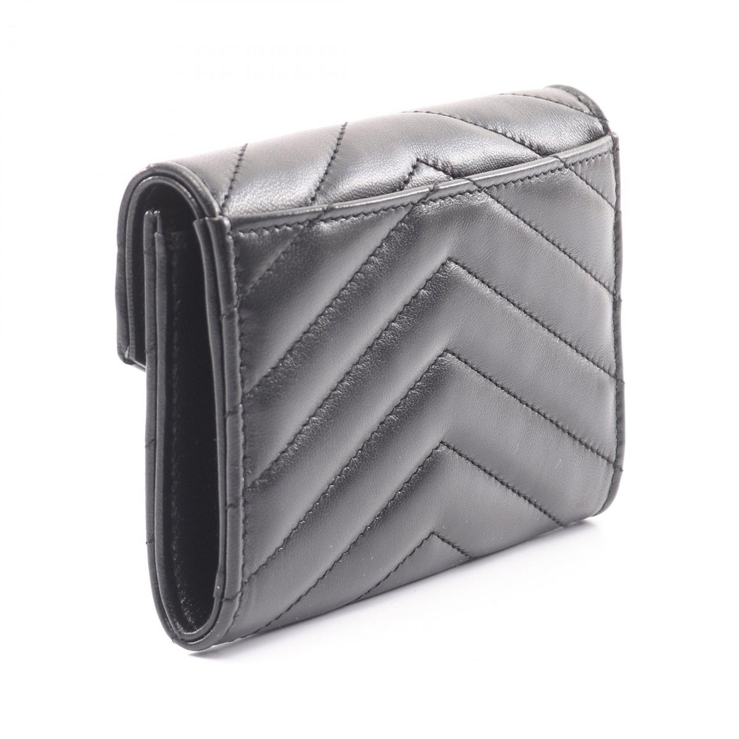 モノグラム サンローラン エンベロープ ウォレット 二つ折り財布 レザー ブラック サンローラン 財布・小物 Saint Laurent