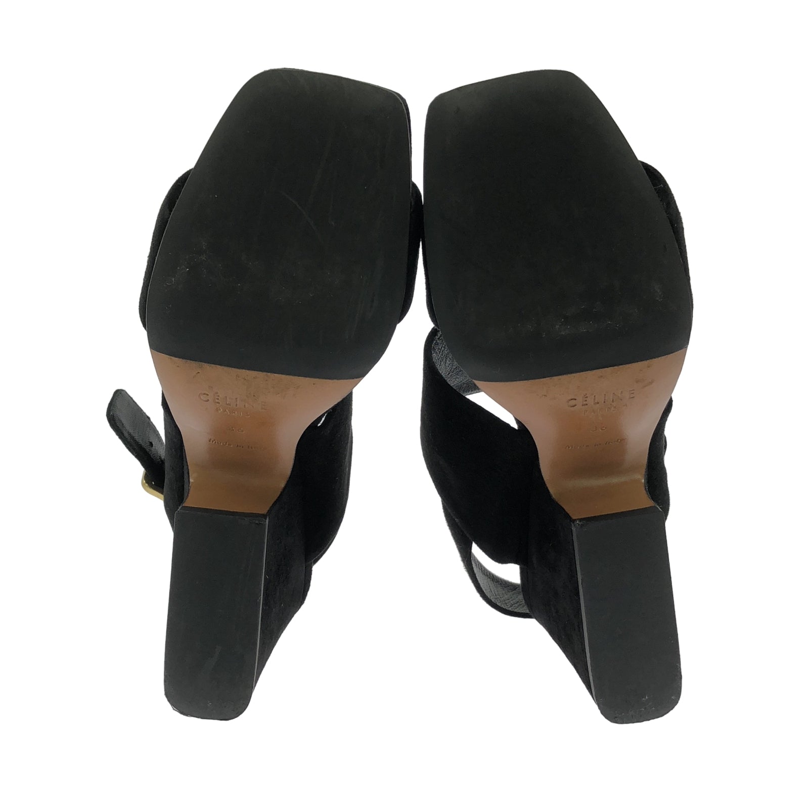 CELINE ブラック ストラップサンダル